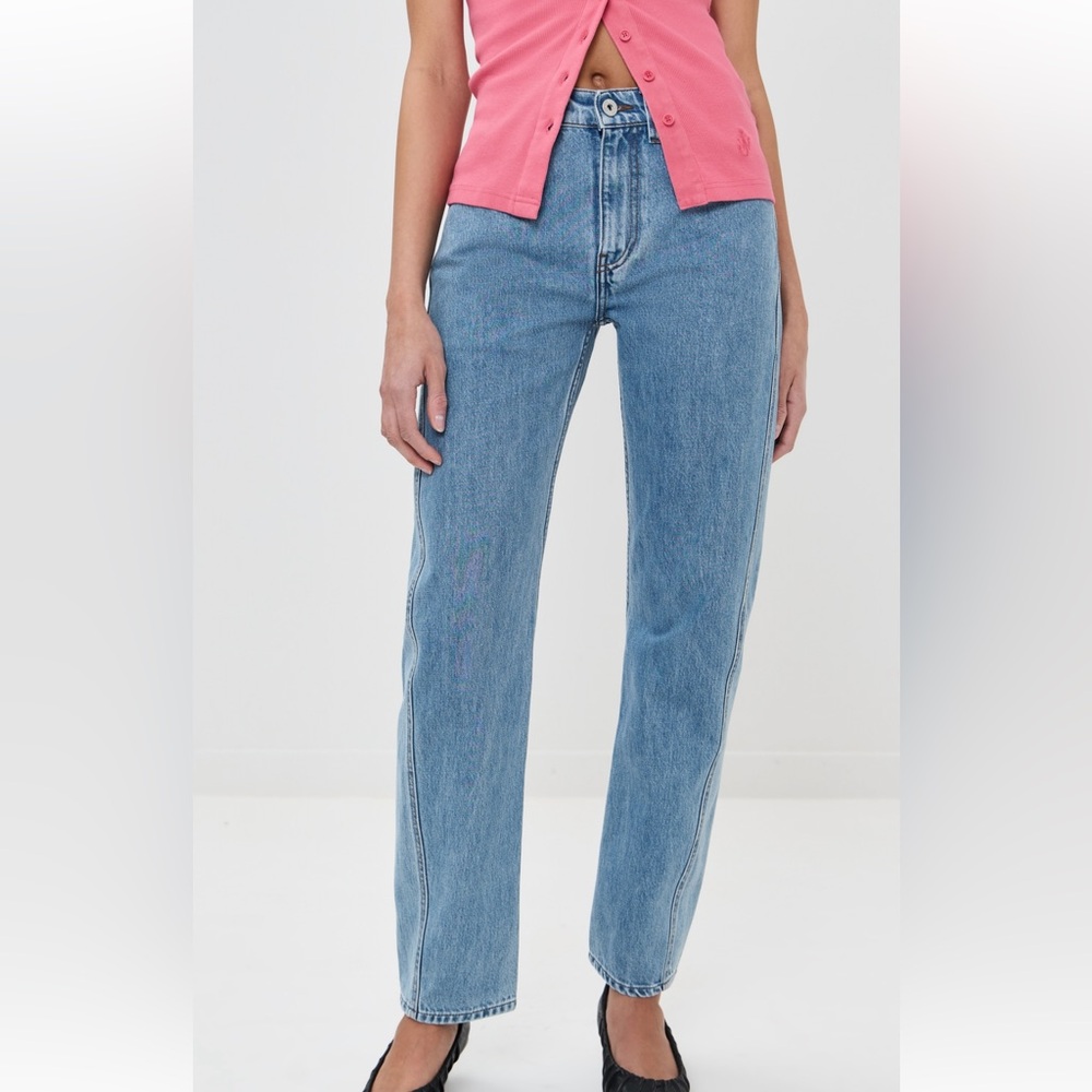 JW ANDERSON Twisted Light Blue Slim Leg Jeans